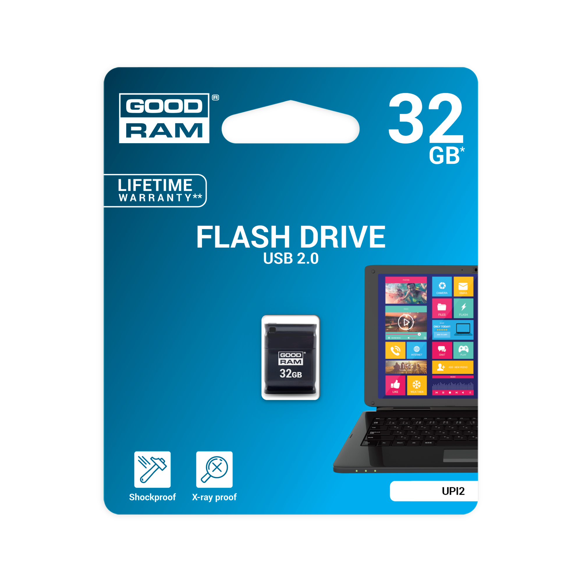 MINI USB kľúč Goodram Piccolo 2,0 32GB čierna