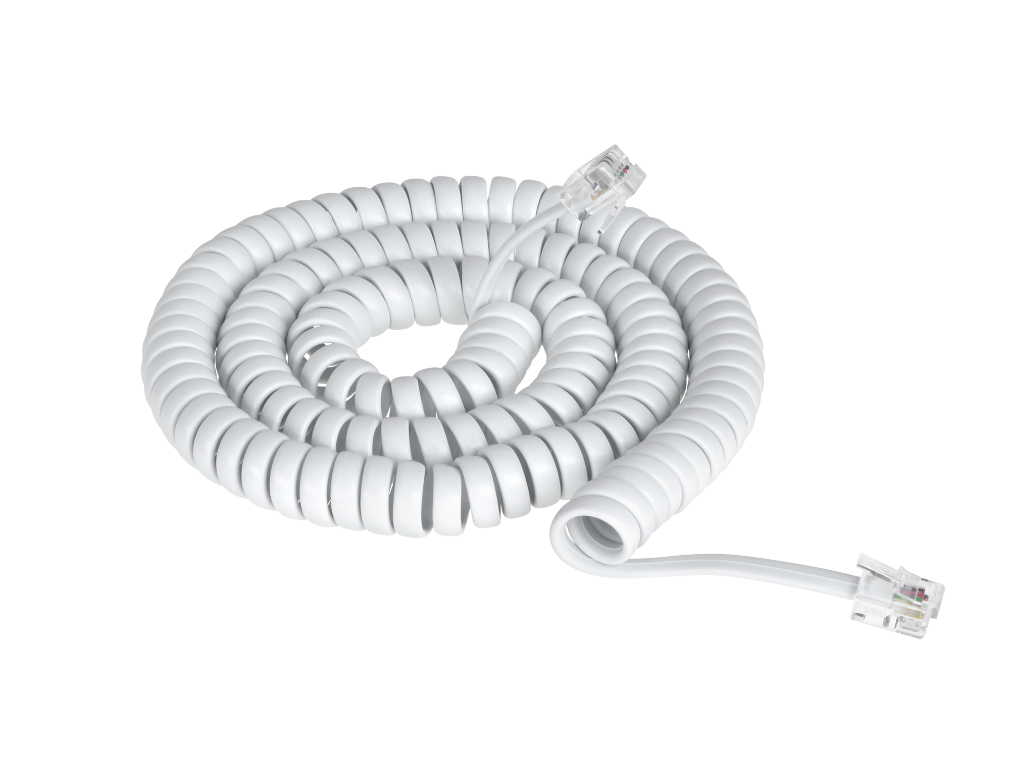 Telefónny kábel 4P4C – 4P4C 2,1 m biely L-TEL0032F-2-1
