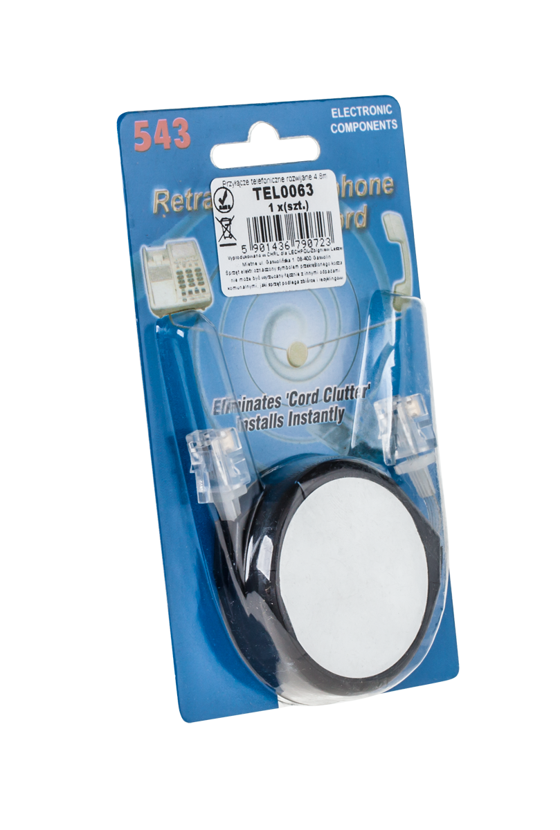 CABLETECH Telefónny kábel 4,8m TEL0063