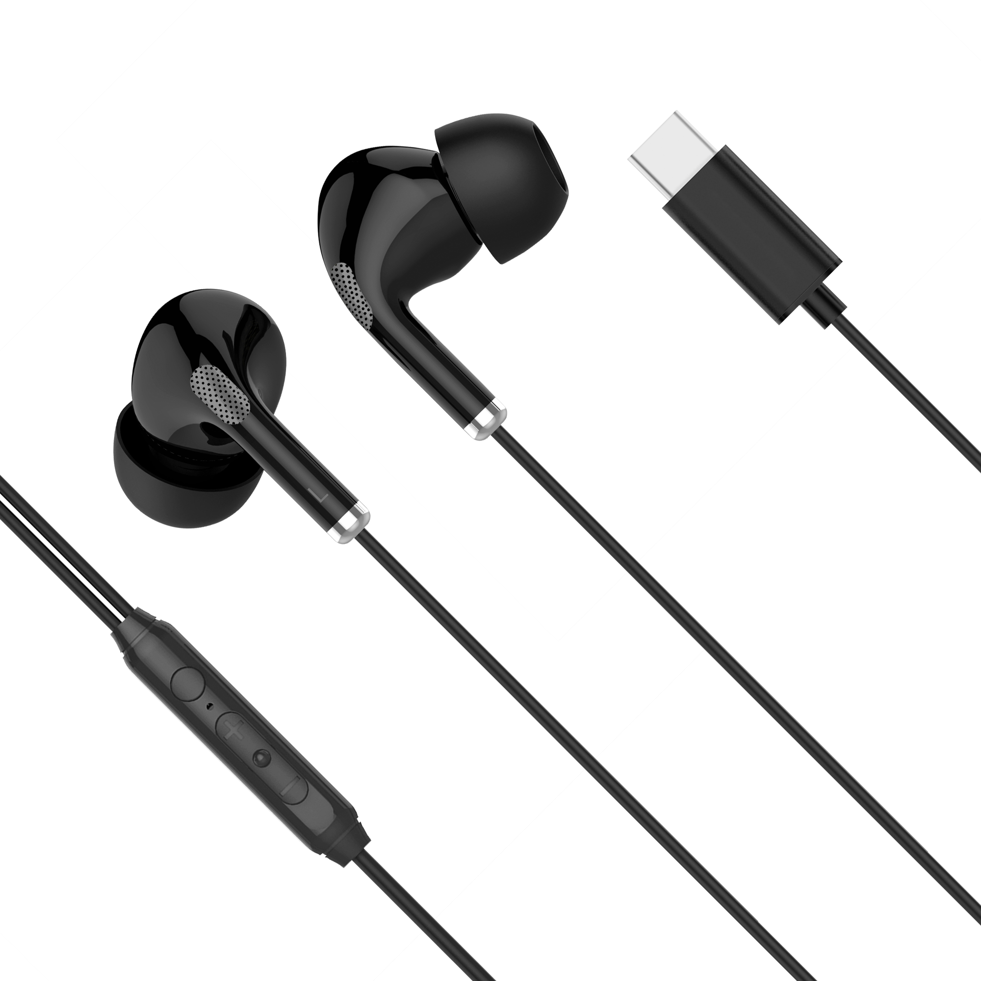 Slúchadlá do uší USB-C s mikrofónom Krüger&Matz C1 čierne L-KMPC1-B