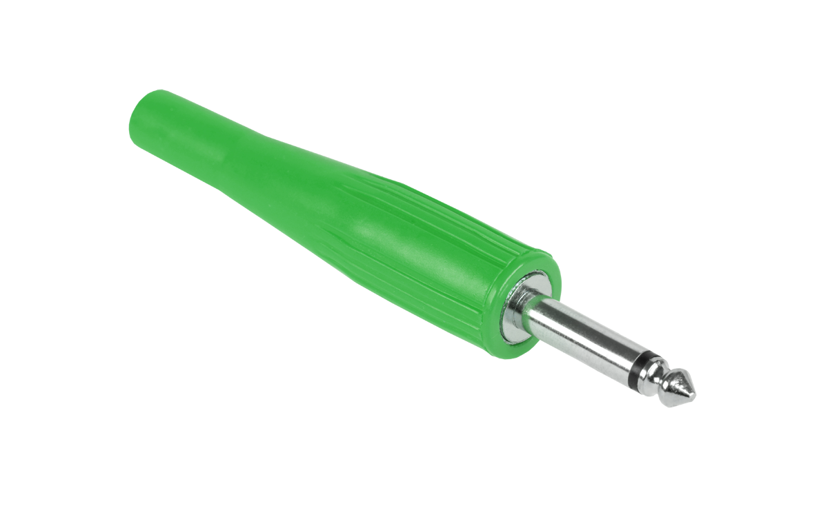 CABLETECH Jack konektor 6,3mm mono zelený
