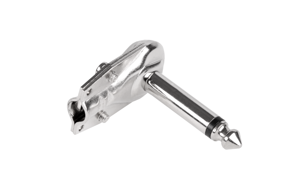 Jack konektor 6,3 mm mono uhlový kovový L-WTY0024