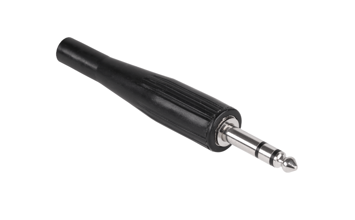 CABLETECH Jack konektor 6,3mm stereo čierny WTY0031A