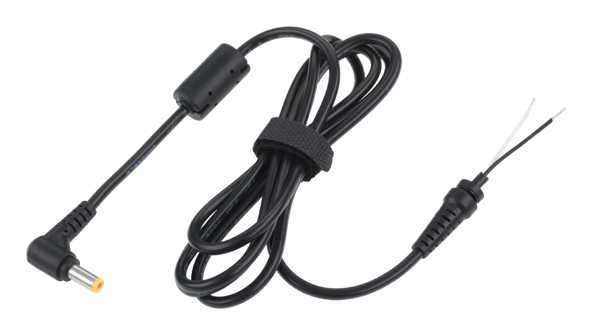Kábel s konektorom 5,5/2,5 (18,5 V/3,8 A)žltý L-KOM0262