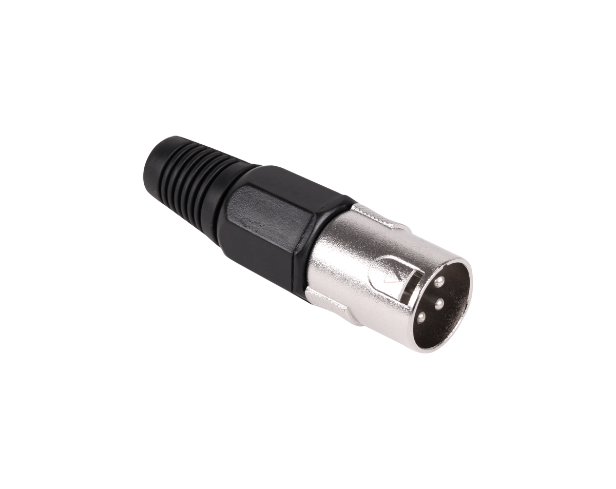 Mikrofónny XLR konektor samec čierny L-WTY0054A