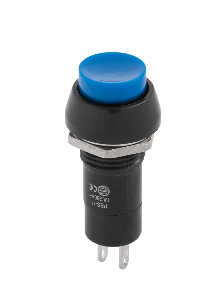 Tlačidlový spínač 230 V, 2-PIN, okrúhly, modrý PRK0011C, 11 A L-PRK0011C