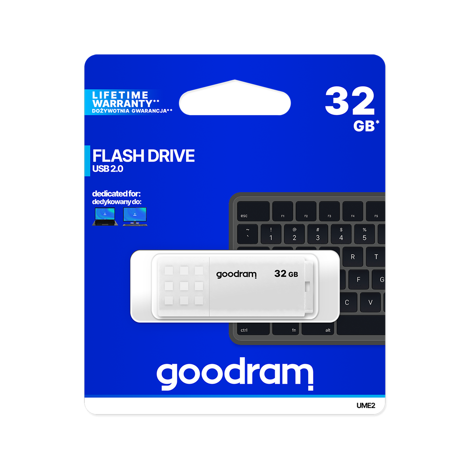 USB 32GB Goodram biely