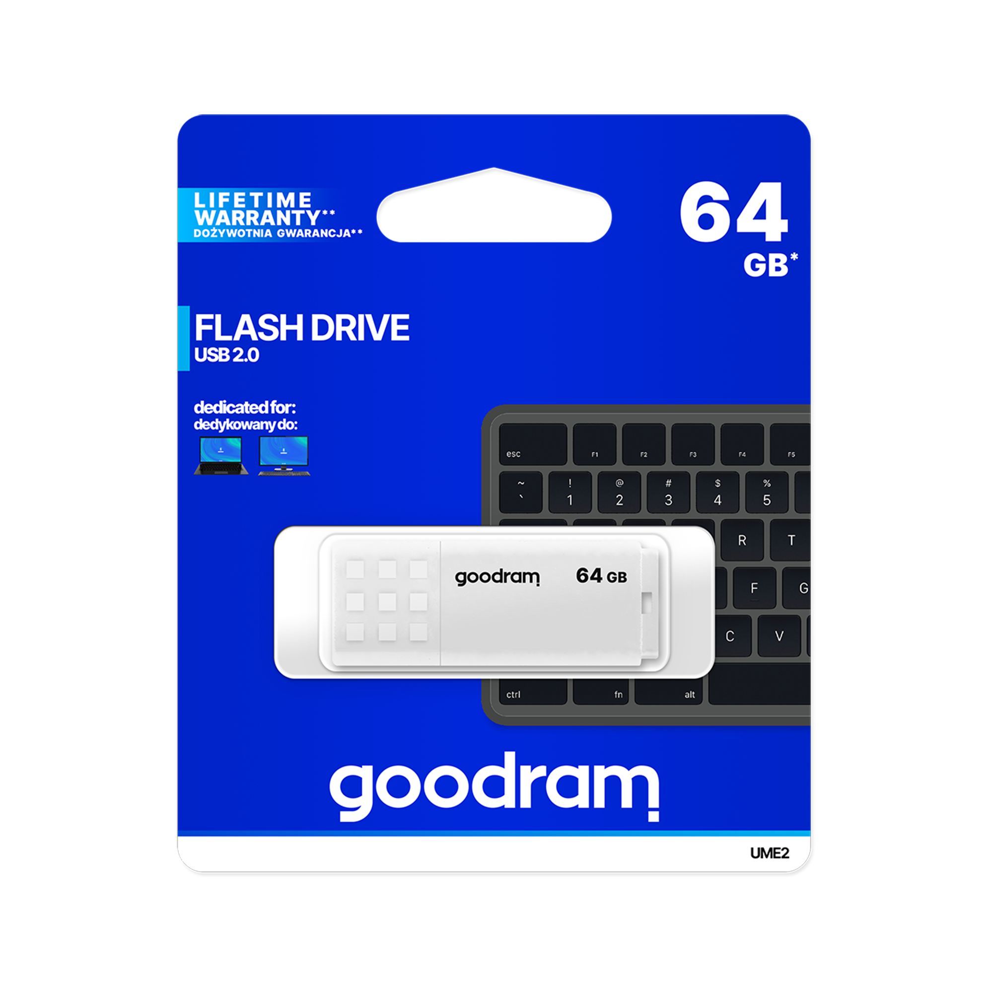 USB 64GB Goodram biely