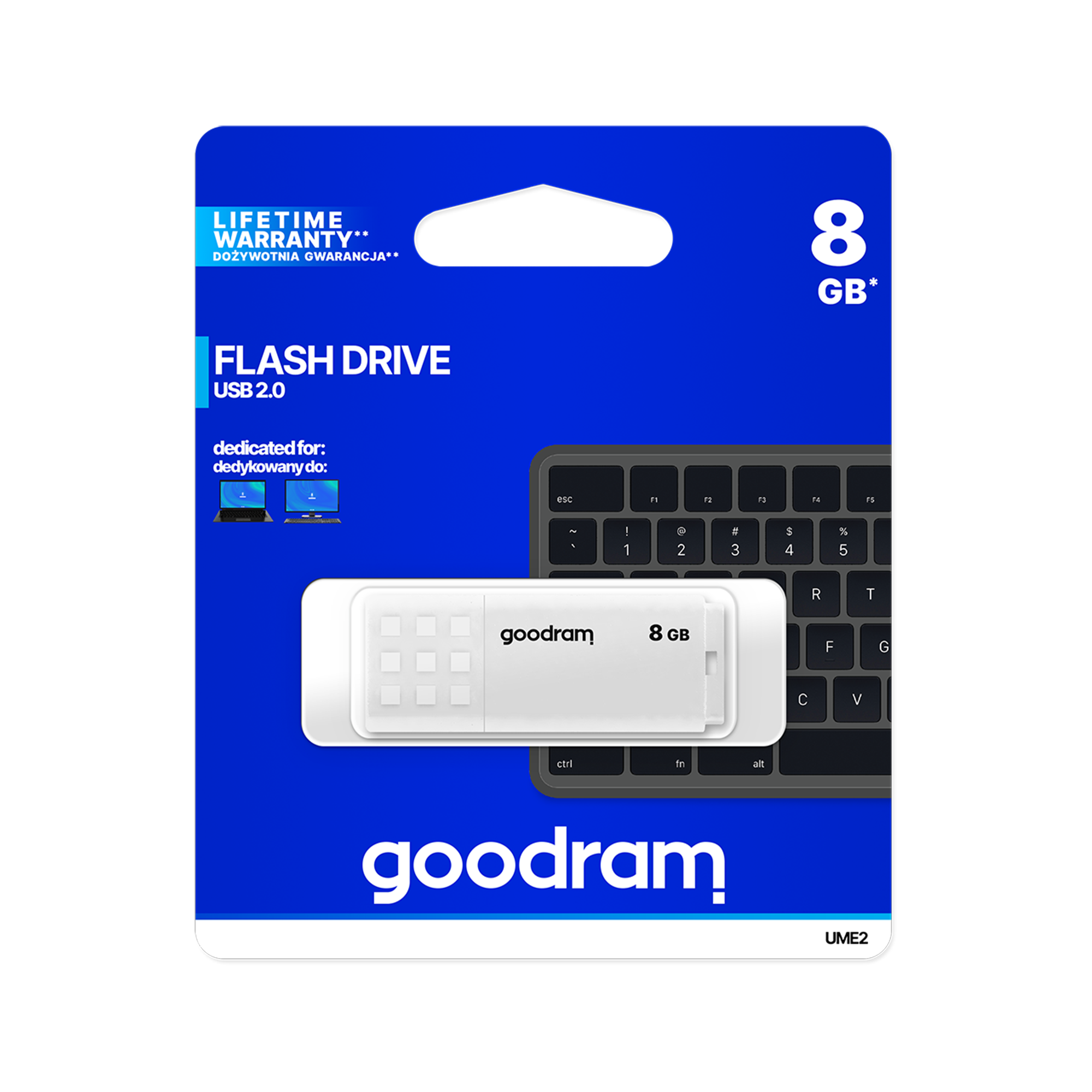 USB 8GB Goodram biely