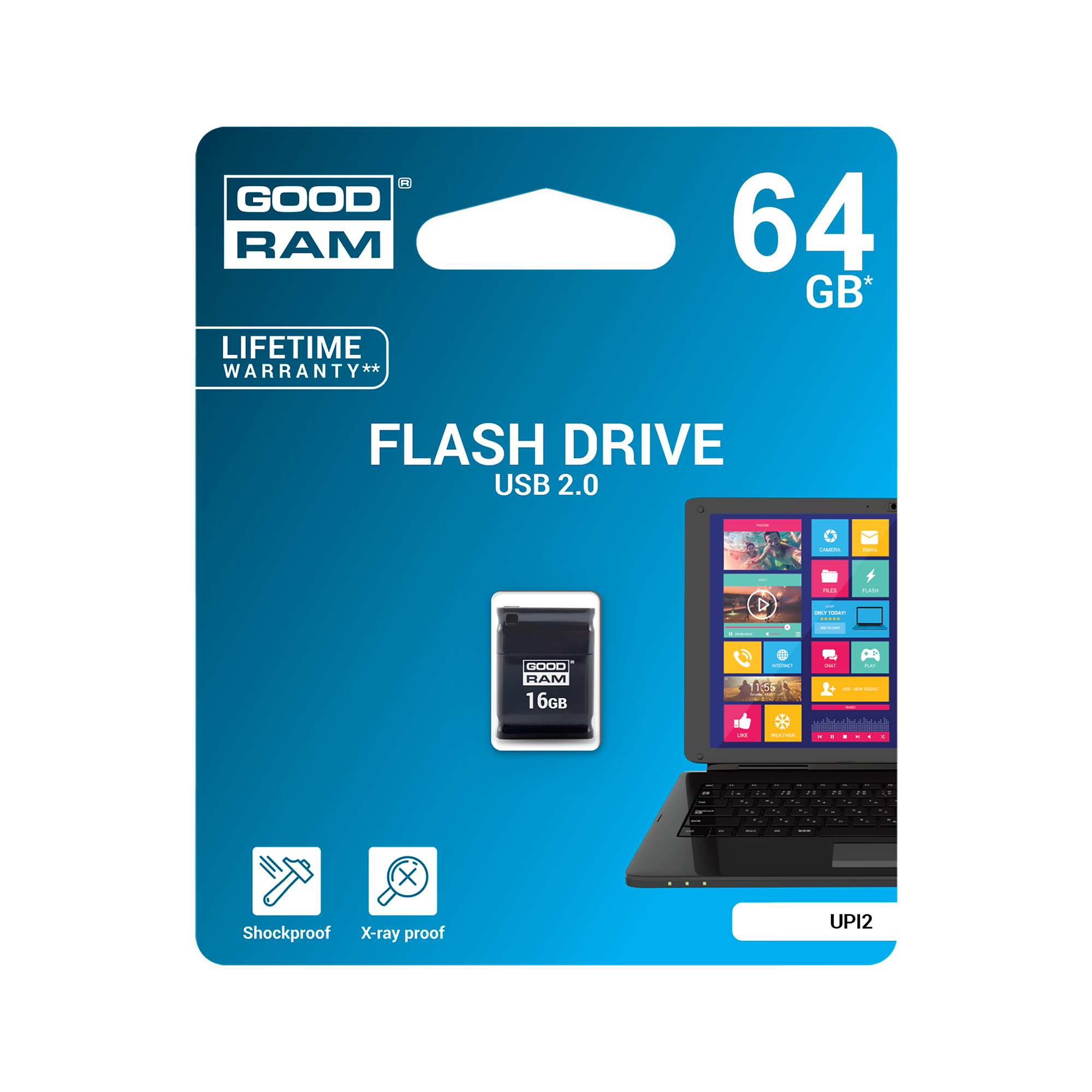 USB 64GB Goodram Piccolo Pendrive čierny