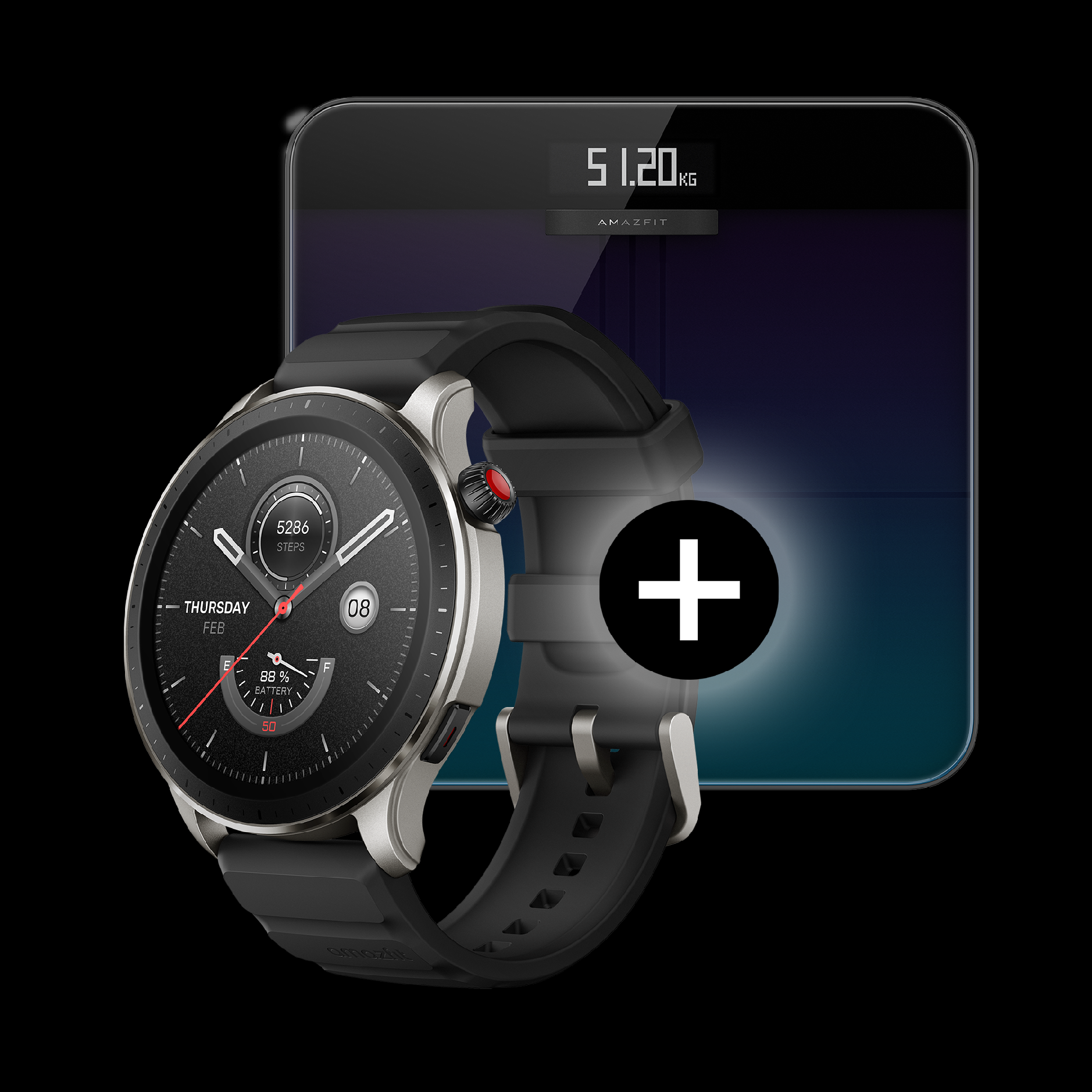 Smartwatch Amazfit GTR 4 Black + Váha Smart Scale