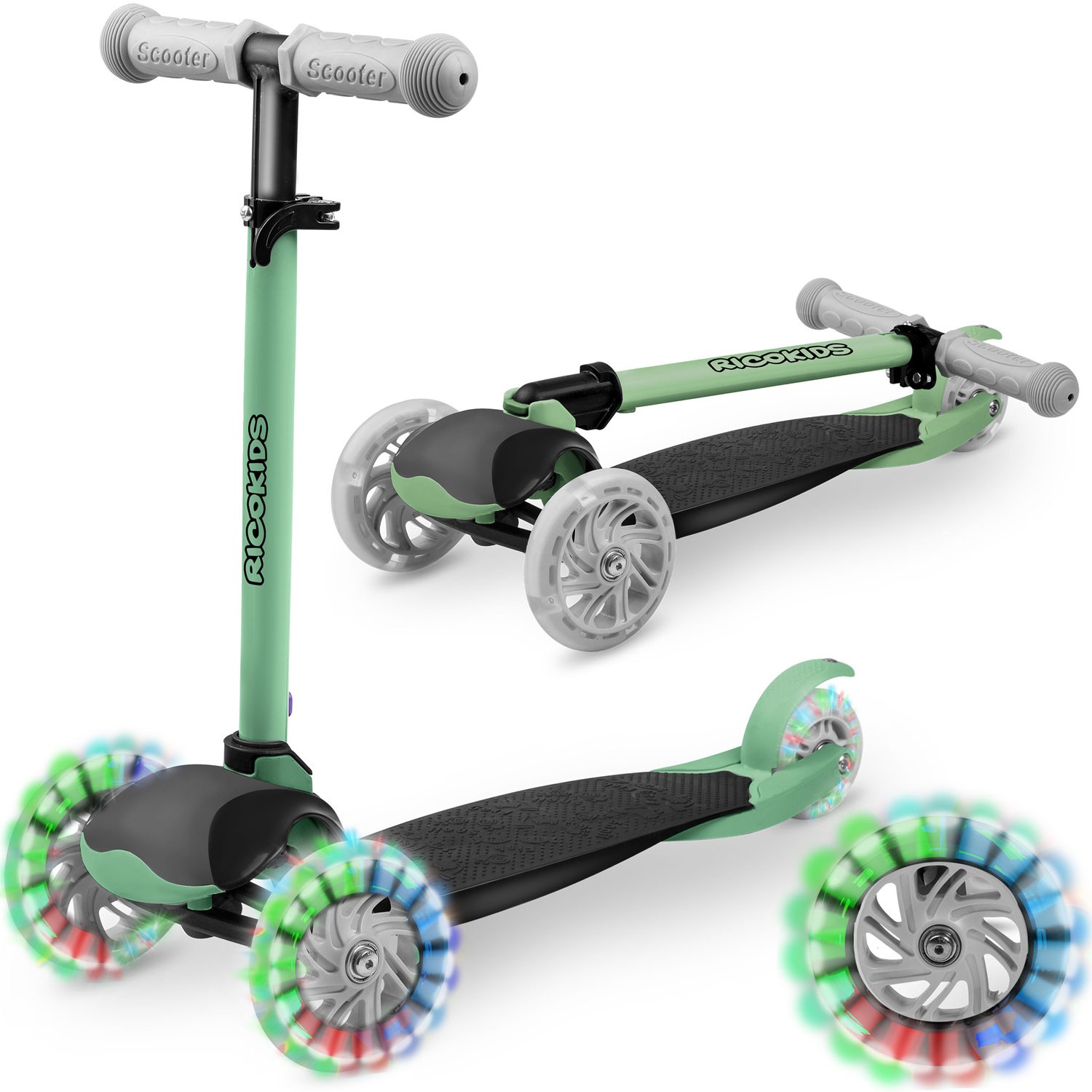 Ricokids Trojkolesová kolobežka Loco - zelená
