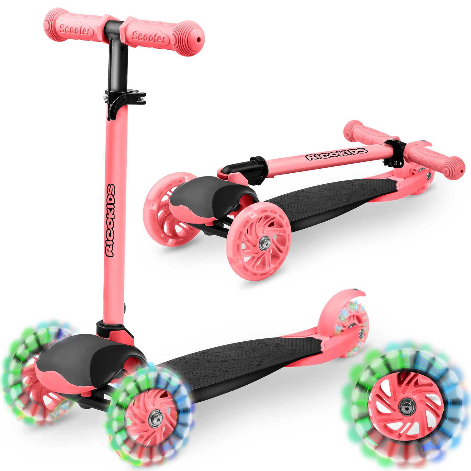 Ricokids Trojkolesová kolobežka Loco - ružová