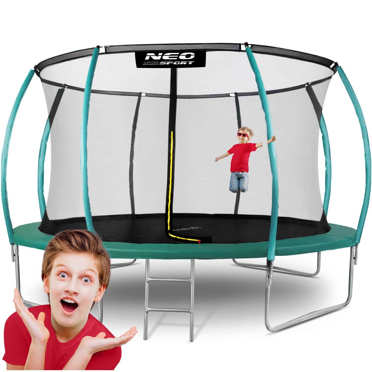 Neo-Sport Trampolína 435cm zelená