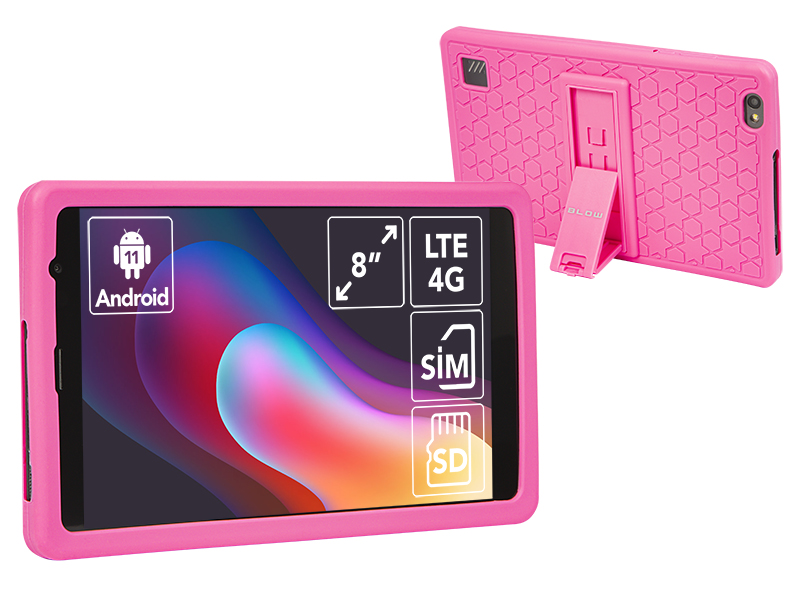 BLOW Tablet pre deti PlatinumTAB8 4G + ružový obal