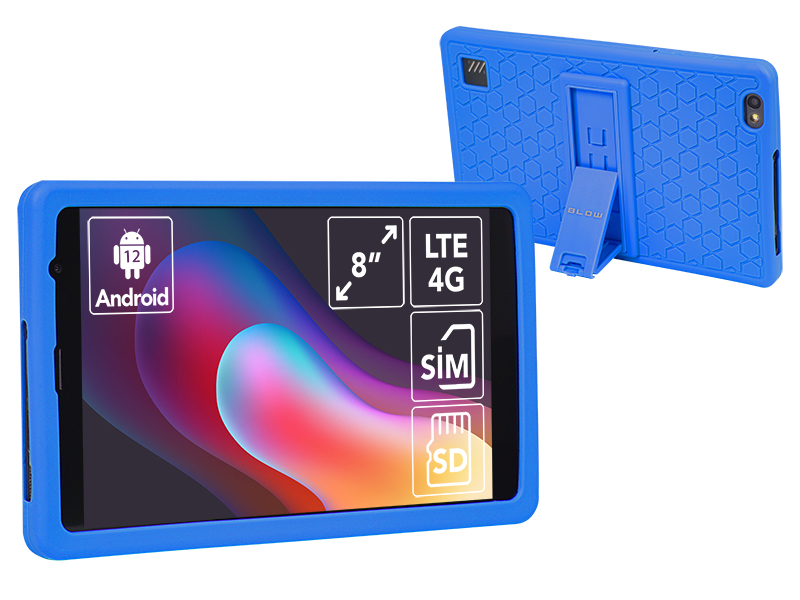 BLOW Tablet pre deti PlatinumTAB8 4G V2 + modrý obal