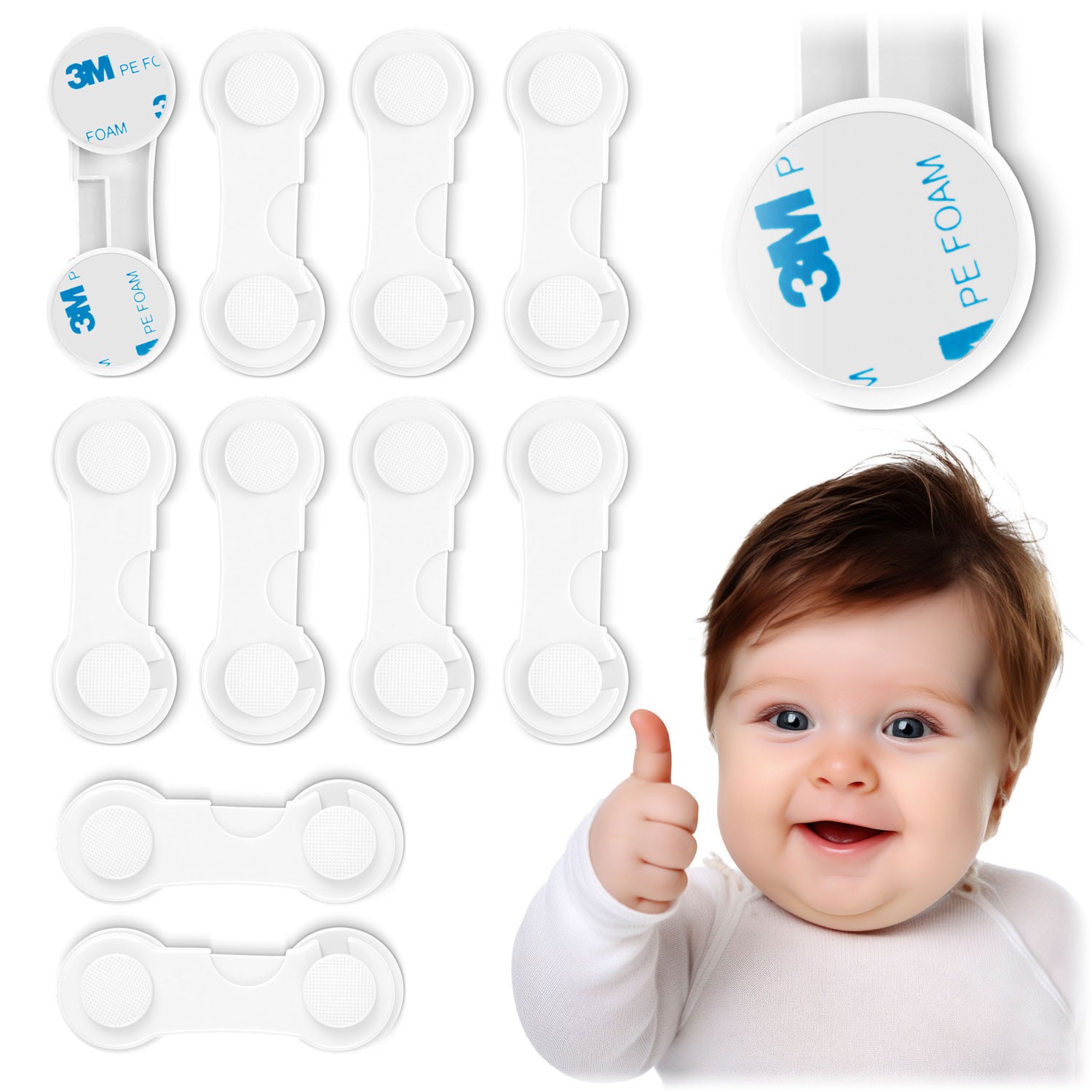 Ricokids Zábrana na skrinky 798300 10ks. biele