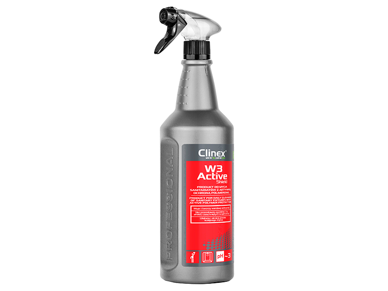 Čistič kúpeľne W3 Active SHIELD 1L CLINEX