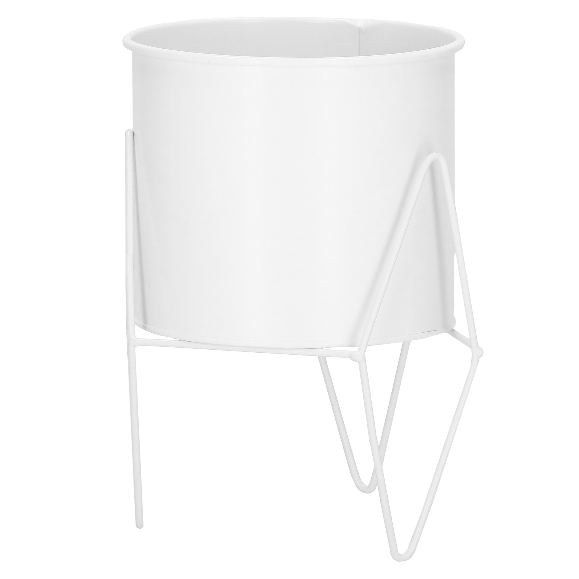 Kovový stojan na kvetináč biely, 22 cm S-GA0163