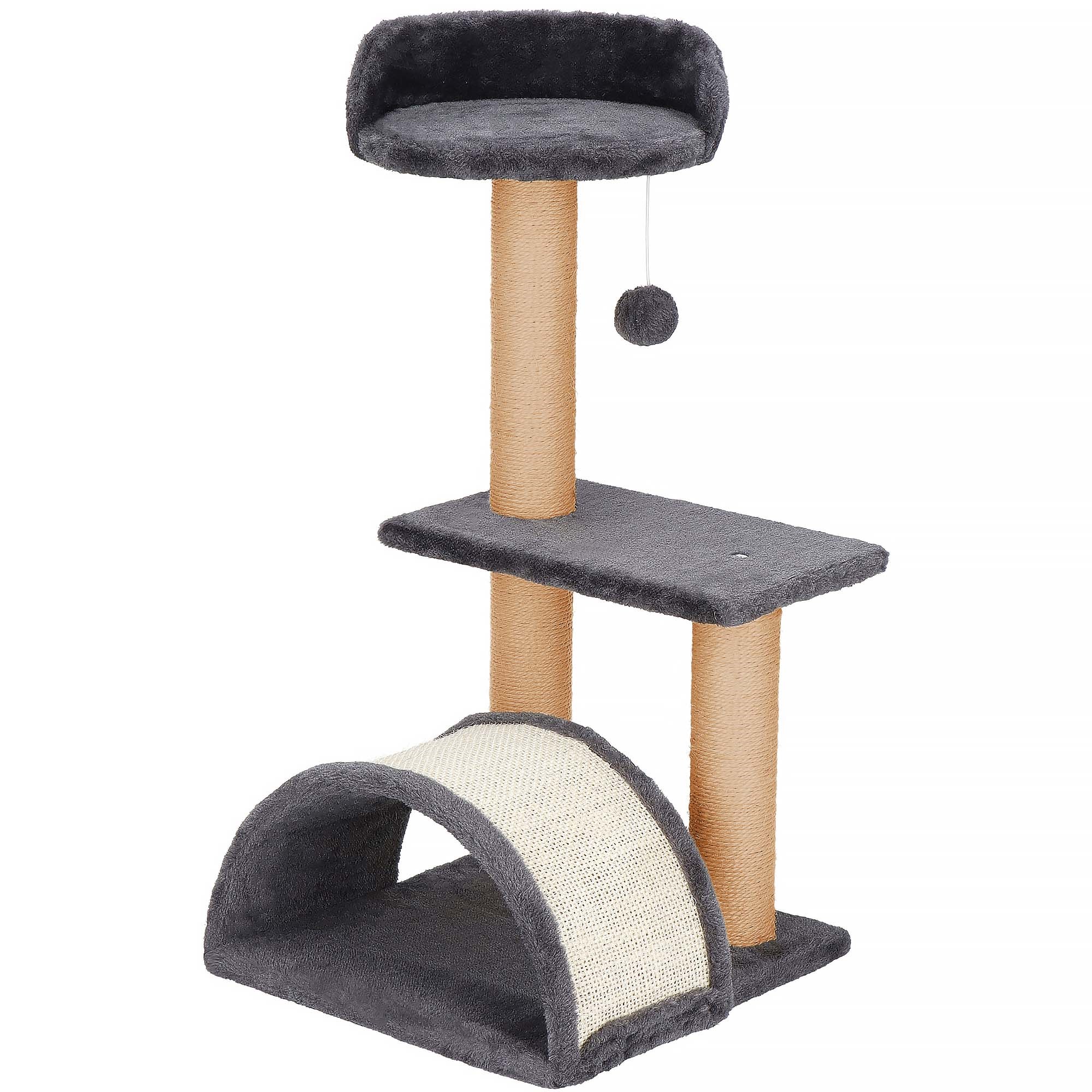 Viacúrovňové škrabadlo pre mačky s pelechom a plošinami 67 cm S-PA1035
