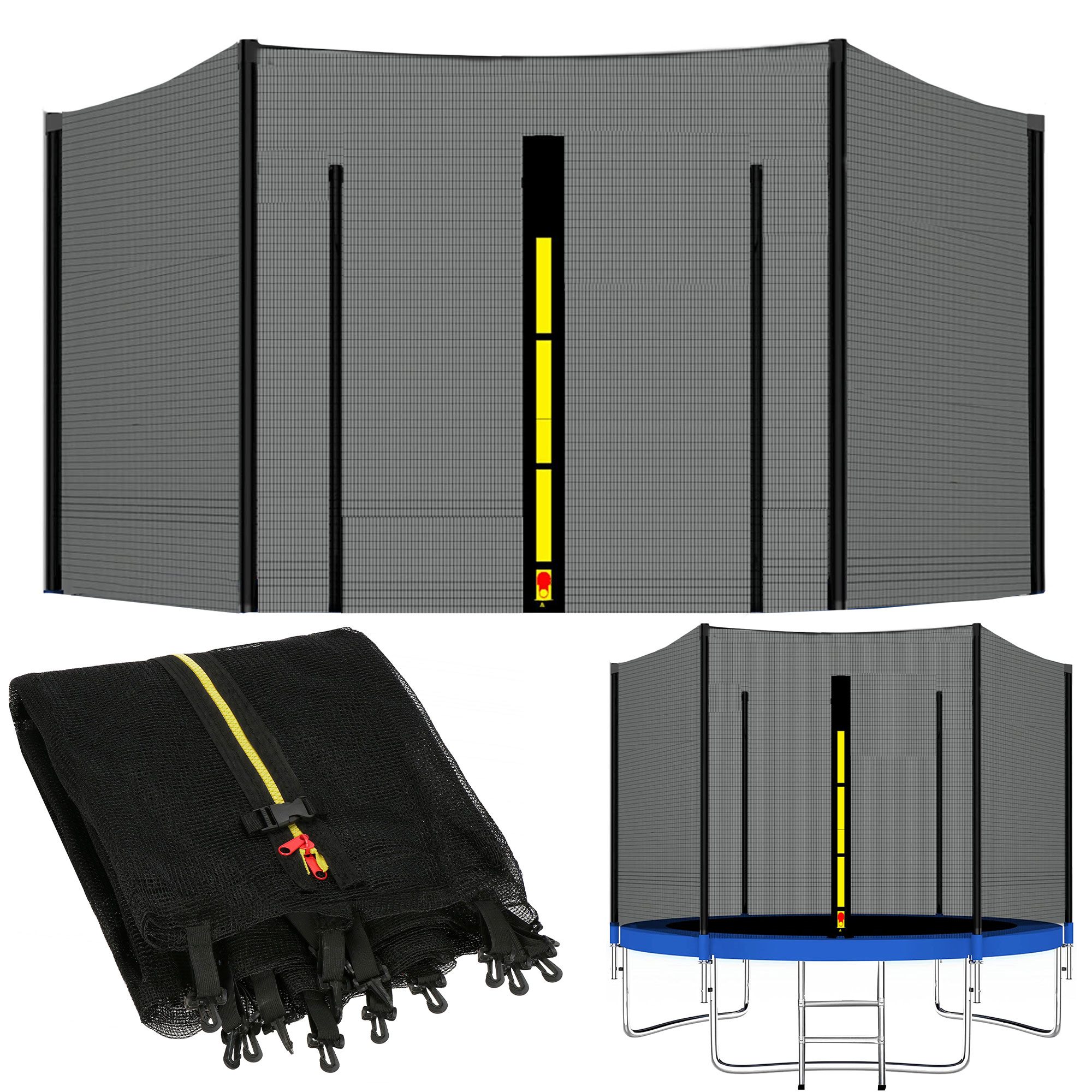 Vonkajšia ochranná sieť na trampolínu 244 cm pre 6 tyčí S-TSN-8FT 244 CM