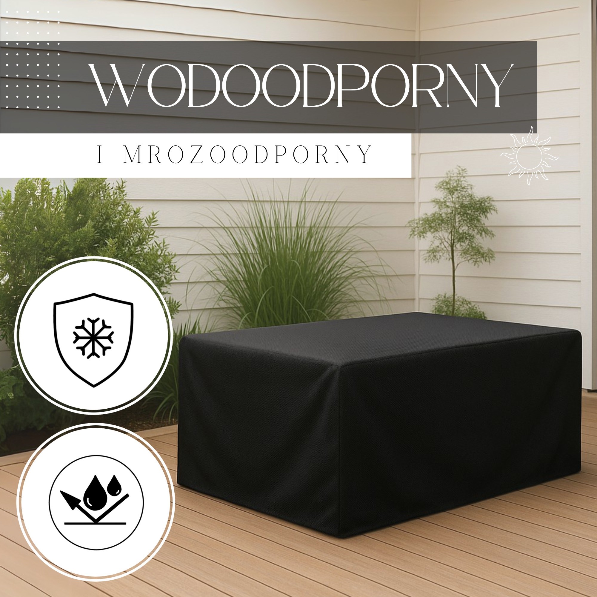 Springos Ochranný obal na záhradný nábytok 152x104x71cm GA2165
