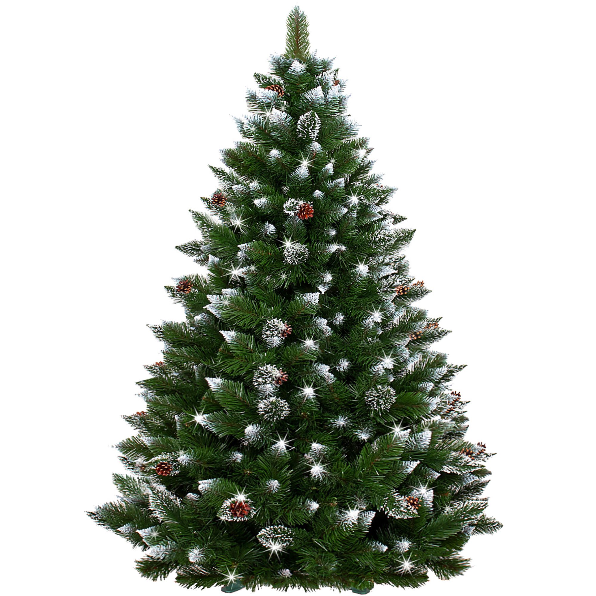 Umelý vianočný stromček Diamond Pine 250 cm so šiškami a zasneženým efektom S-CT0079