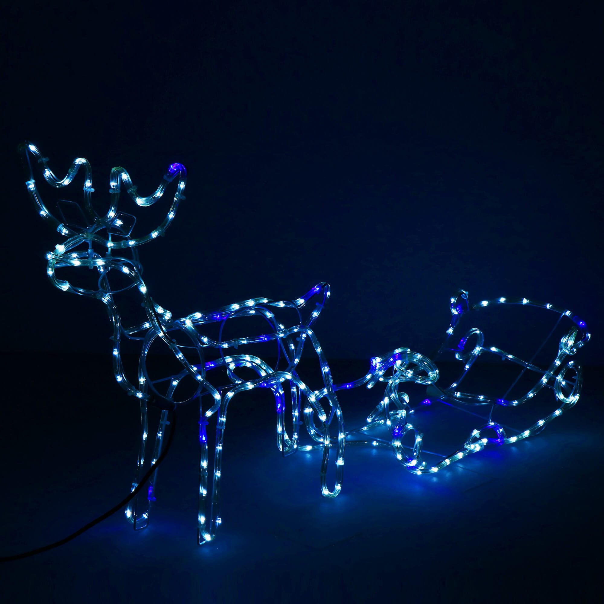 Svietiaci sob so saňami LED 288 S-CL1225