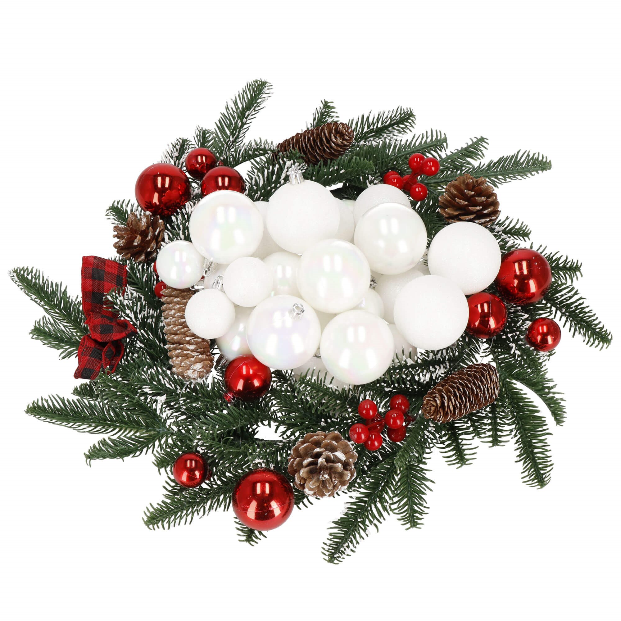 Nerozbitné vianočné gule na stromček 30 ks biele 4/5/6 cm S-CA0178