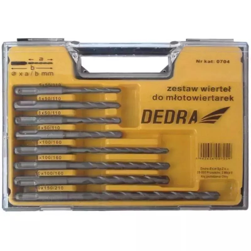 DEDRA-EXIM Sada vrtákov 8 ks do vŕtačky 0704