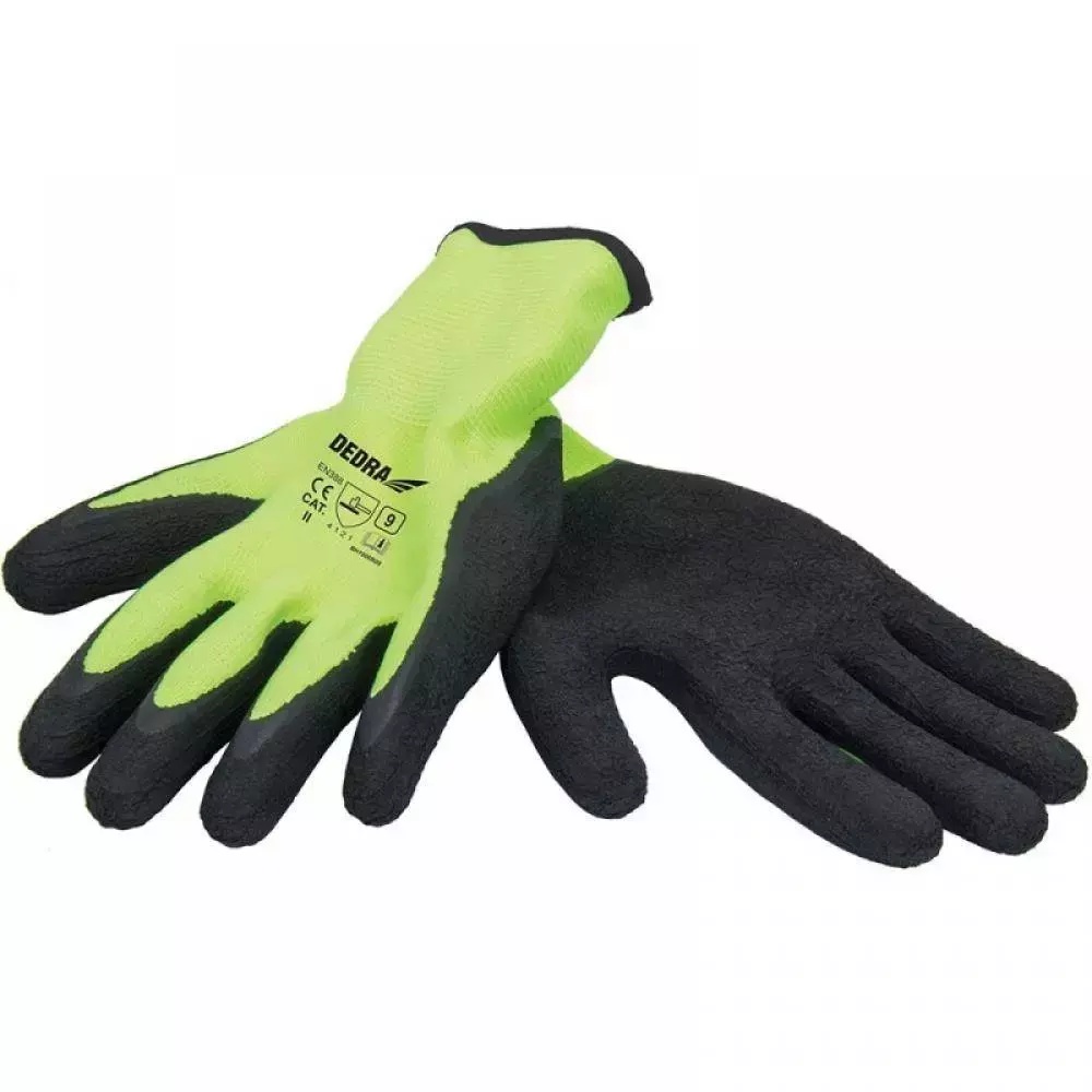 DEDRA Pracovné rukavice latexové, spenený latex, vel,10 BH1007R10 Farba: žltá, Veľkosť: 10
