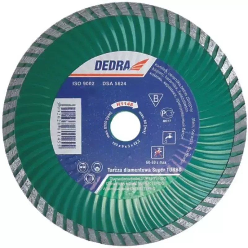 DEDRA Super Turbo Diamantový rezný kotúč 125 mm/22,2 H1143
