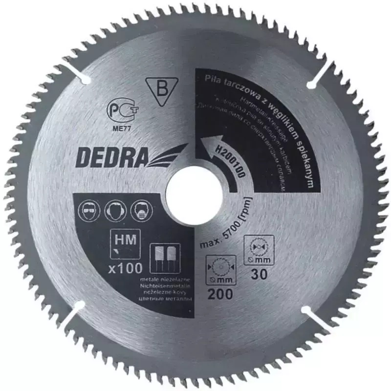 DEDRA Kotúč rezný vidiový do neželezných kovov 250X100X30 H250100