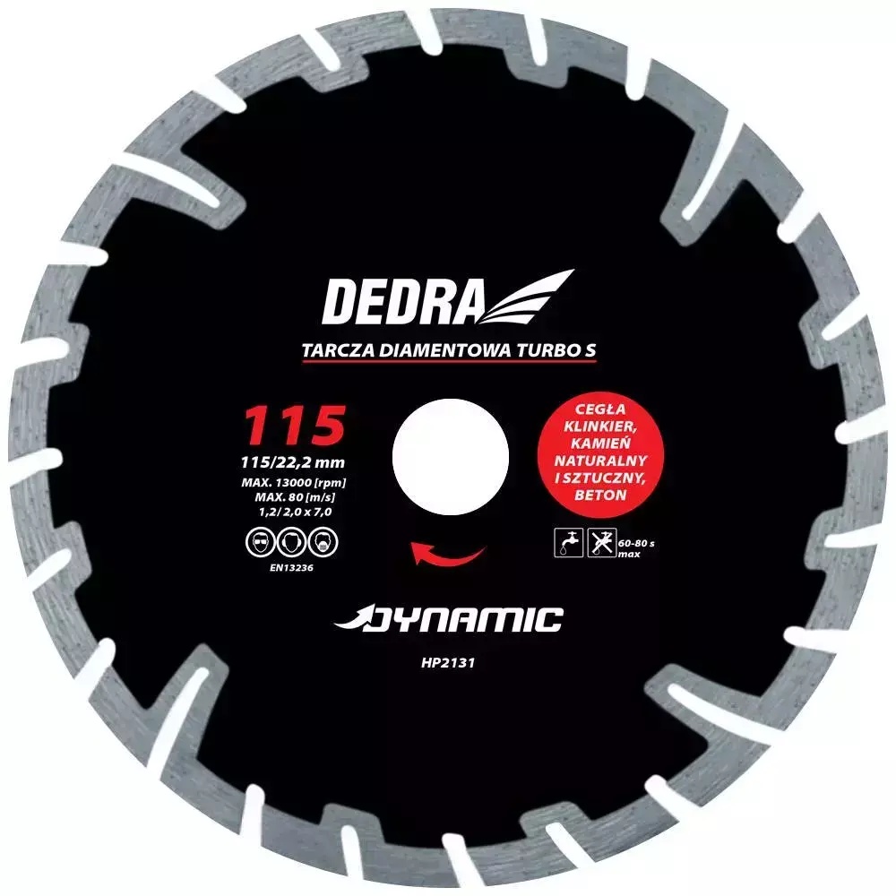 DEDRA Super Segmentový Diamantový rezný kotúč 125/22,2 Dynamic HP2132