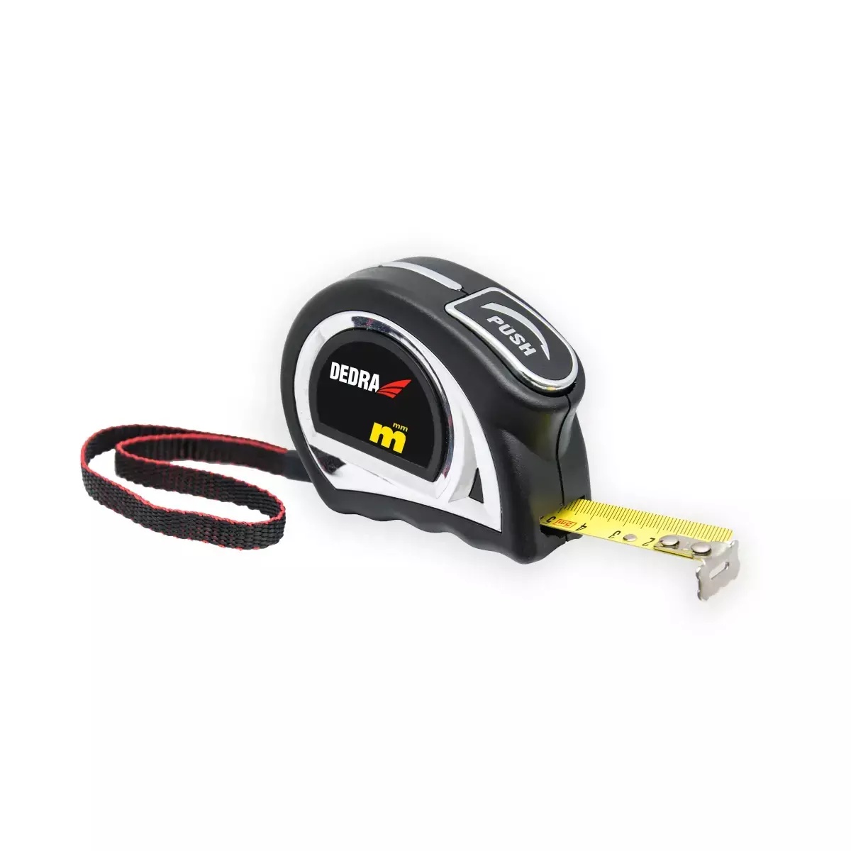 DEDRA Zvinovací meter 8m/25mm, auto-blokáda, nylonová páska M876