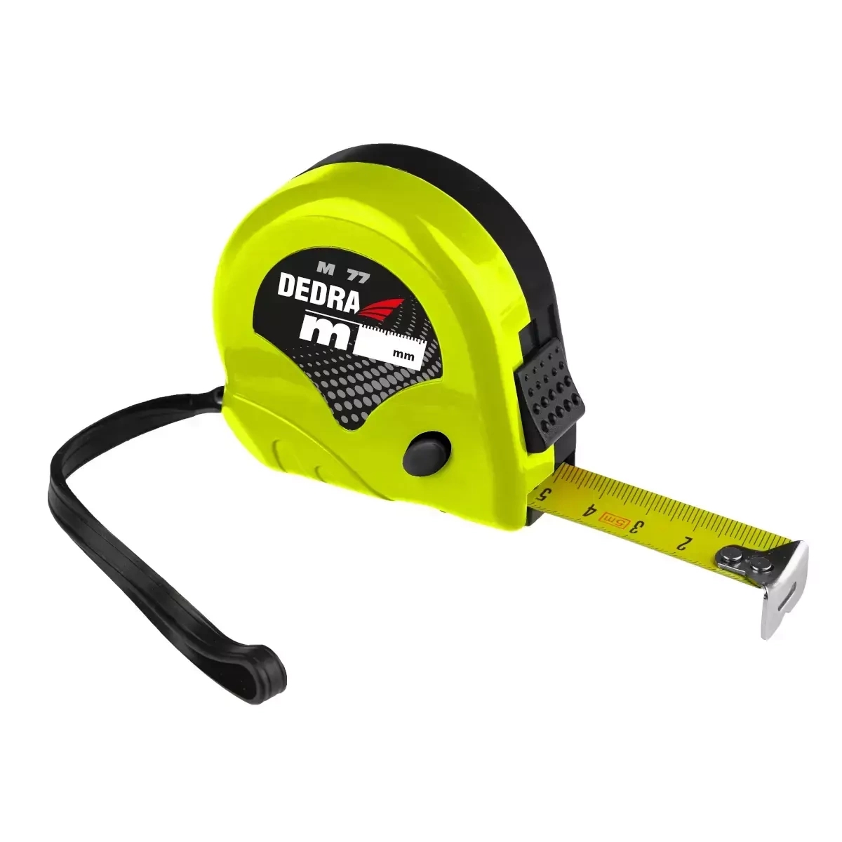 DEDRA Zvinovací meter 3m, 2 x stop tlačítko, 16mm
