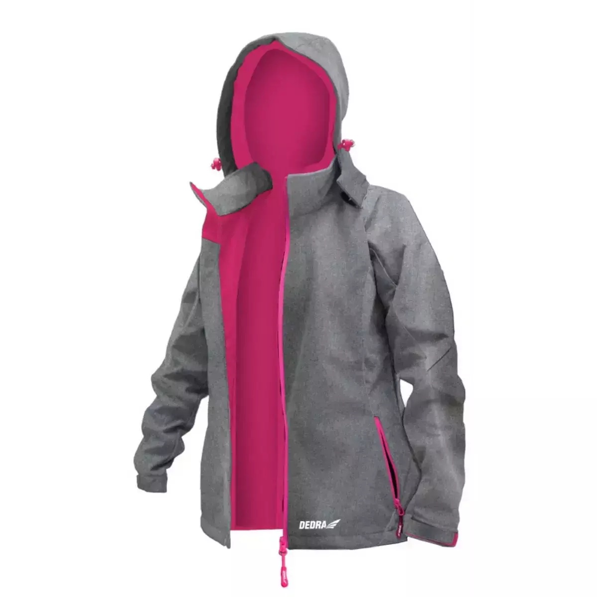 DEDRA Pracovná bunda softshell, veľkosť XS, 96%polyester+4%elastan BH65KS-XS Farba: Šedá, Veľkosť: XS