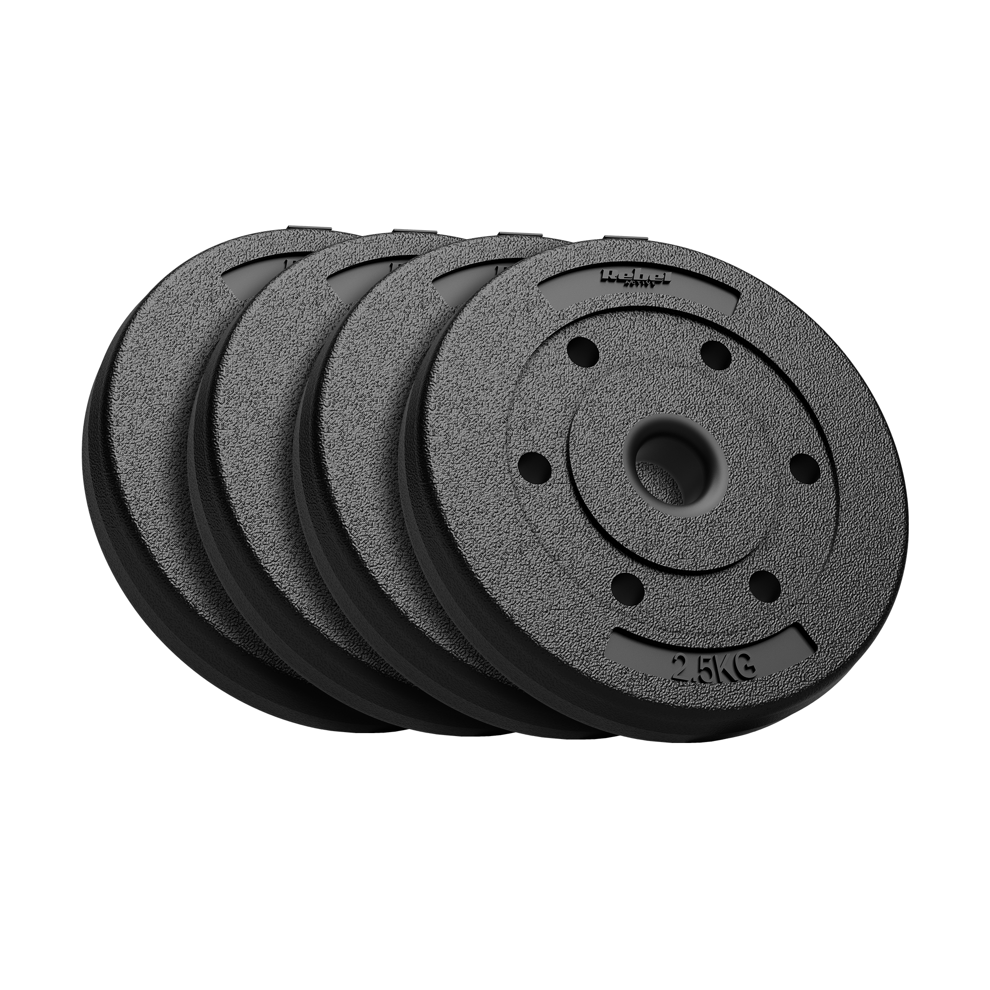 Kotúče na činky 4x2,5kg, 31mm, REBEL ACTIVE