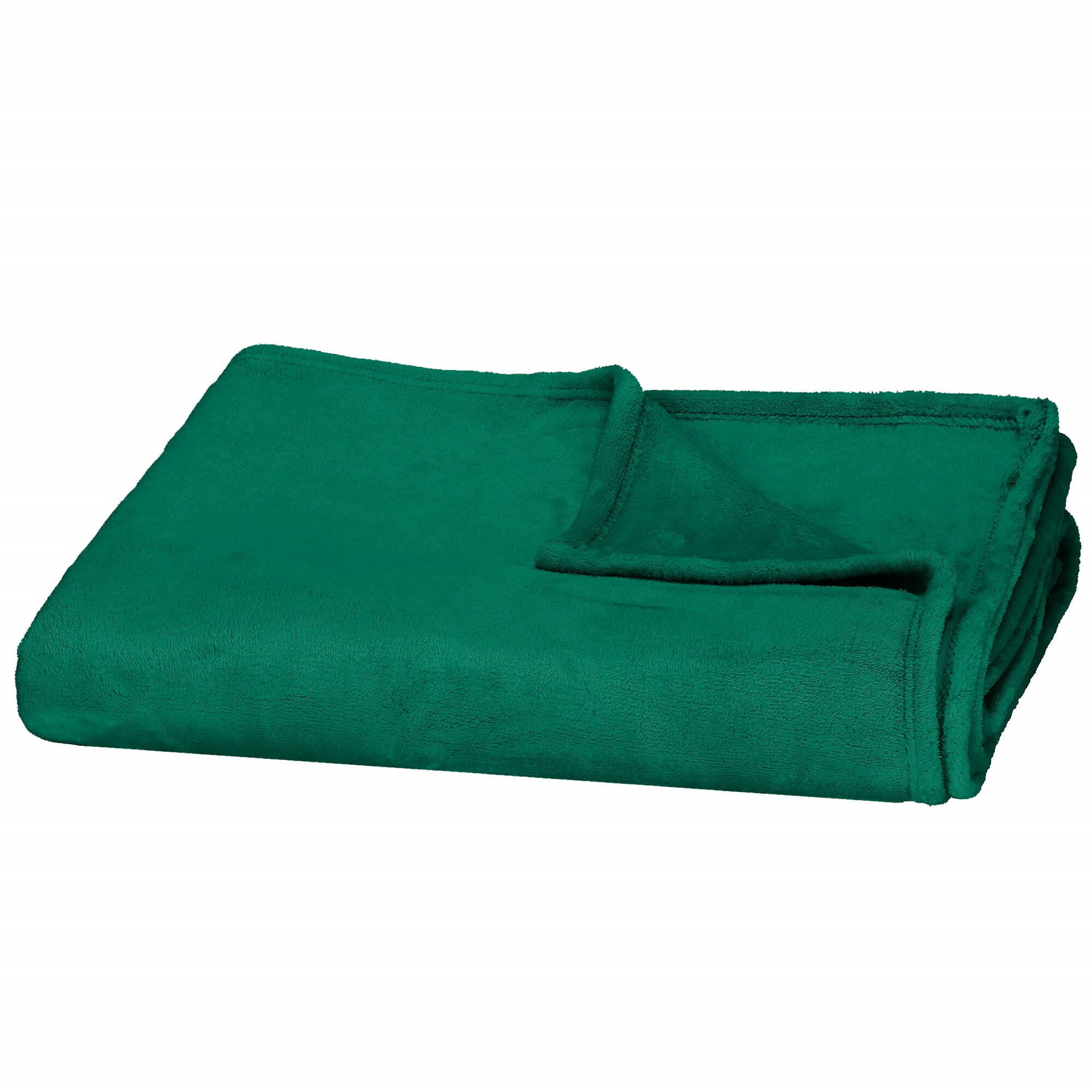 Fleecová deka 200 × 220 cm zelená S-HA7299