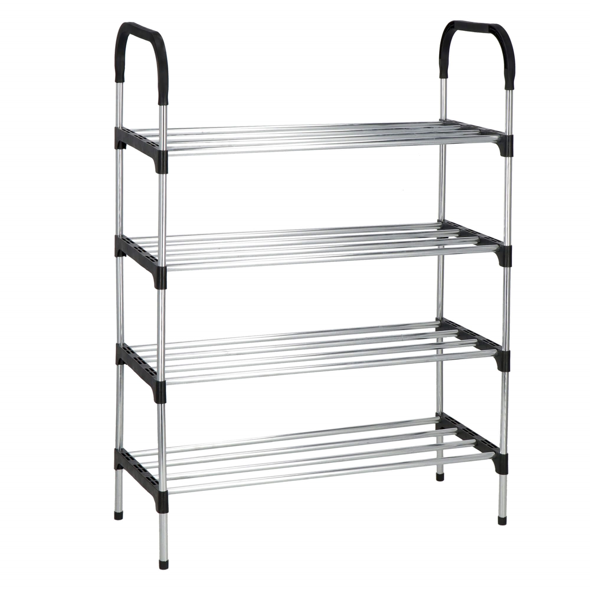 Kovový botník so 4 policami 60 cm S-HS0003