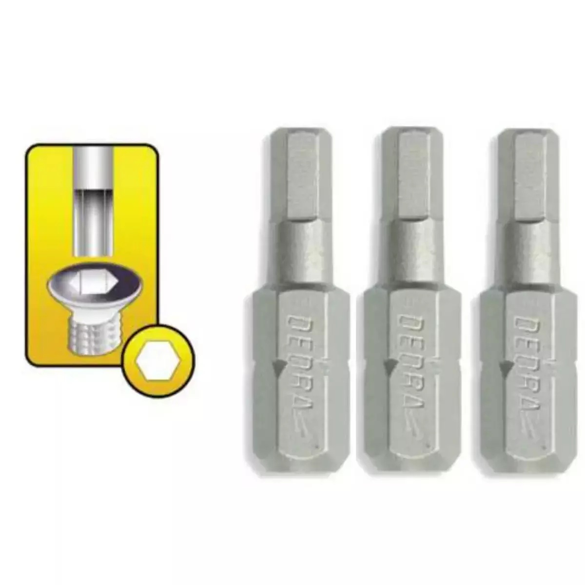 DEDRA-EXIM Skrutkové bity Hex H5x25mm 18A04H50-03