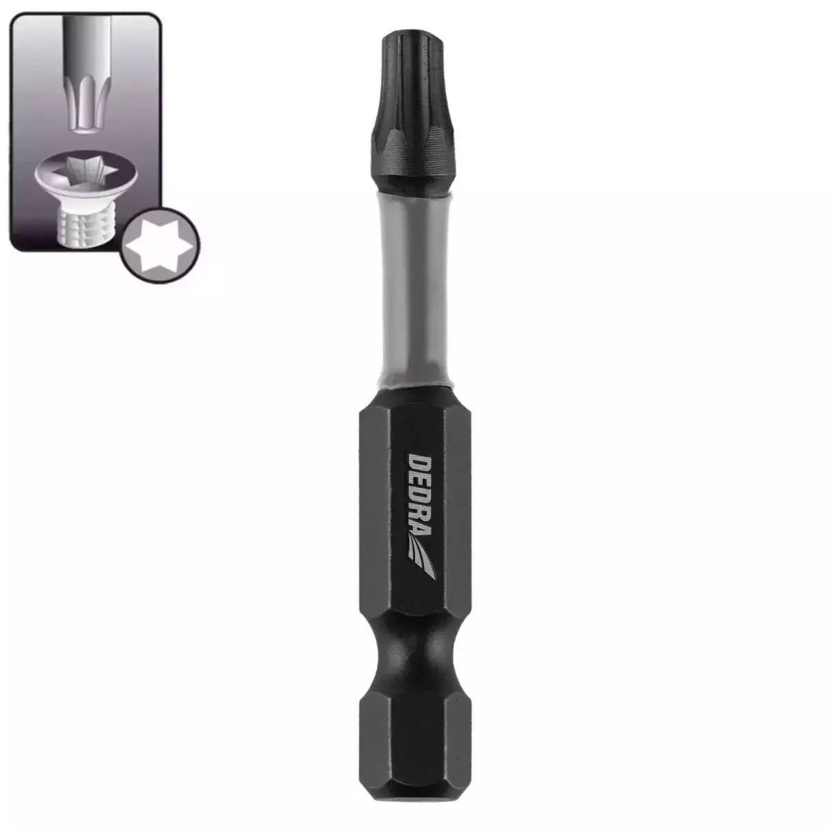 DEDRA-EXIM Rázové skrutkovacie bity Torx 18A63T200-02