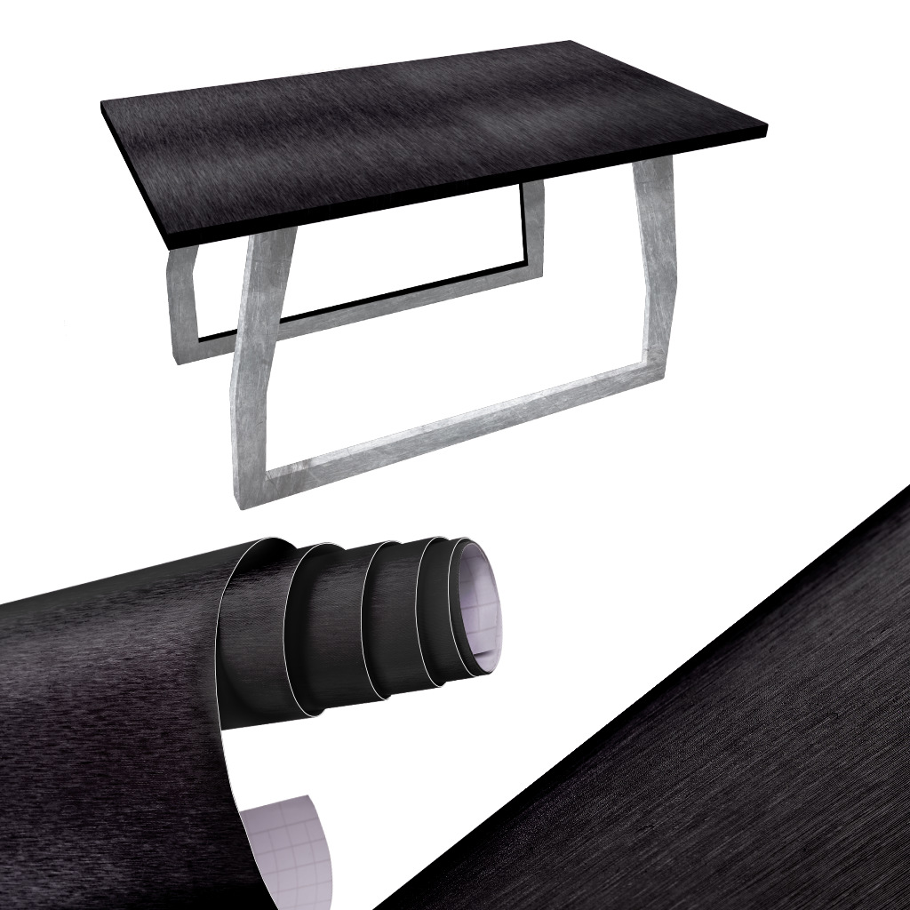 Fólia v rolke metalická kartáčovaná čierna 1,52x30m