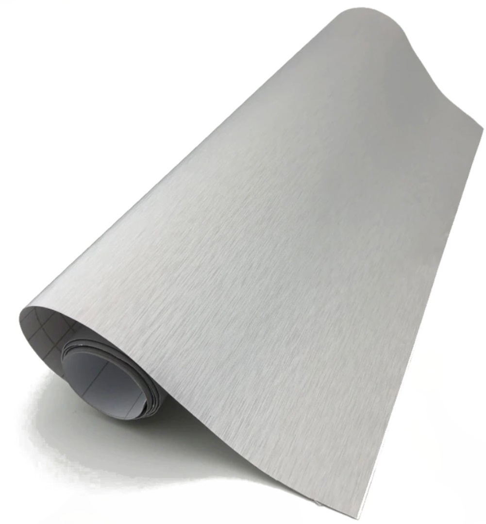Fólia v rolke metalická kartáčovaná sivá1,52x30m