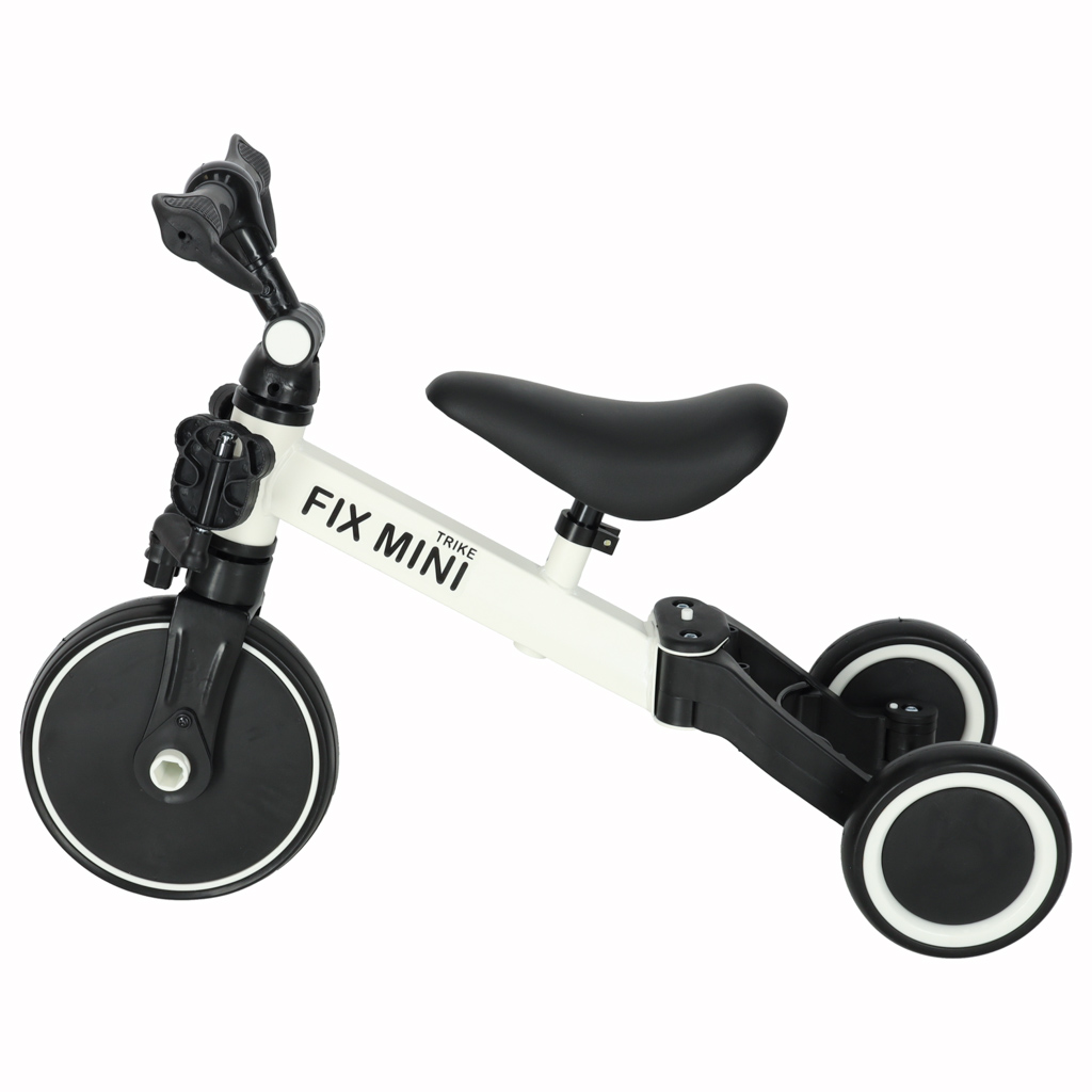 Trojkolka Fix Mini bežecká trojkolka 3v1 s pedálmi biela