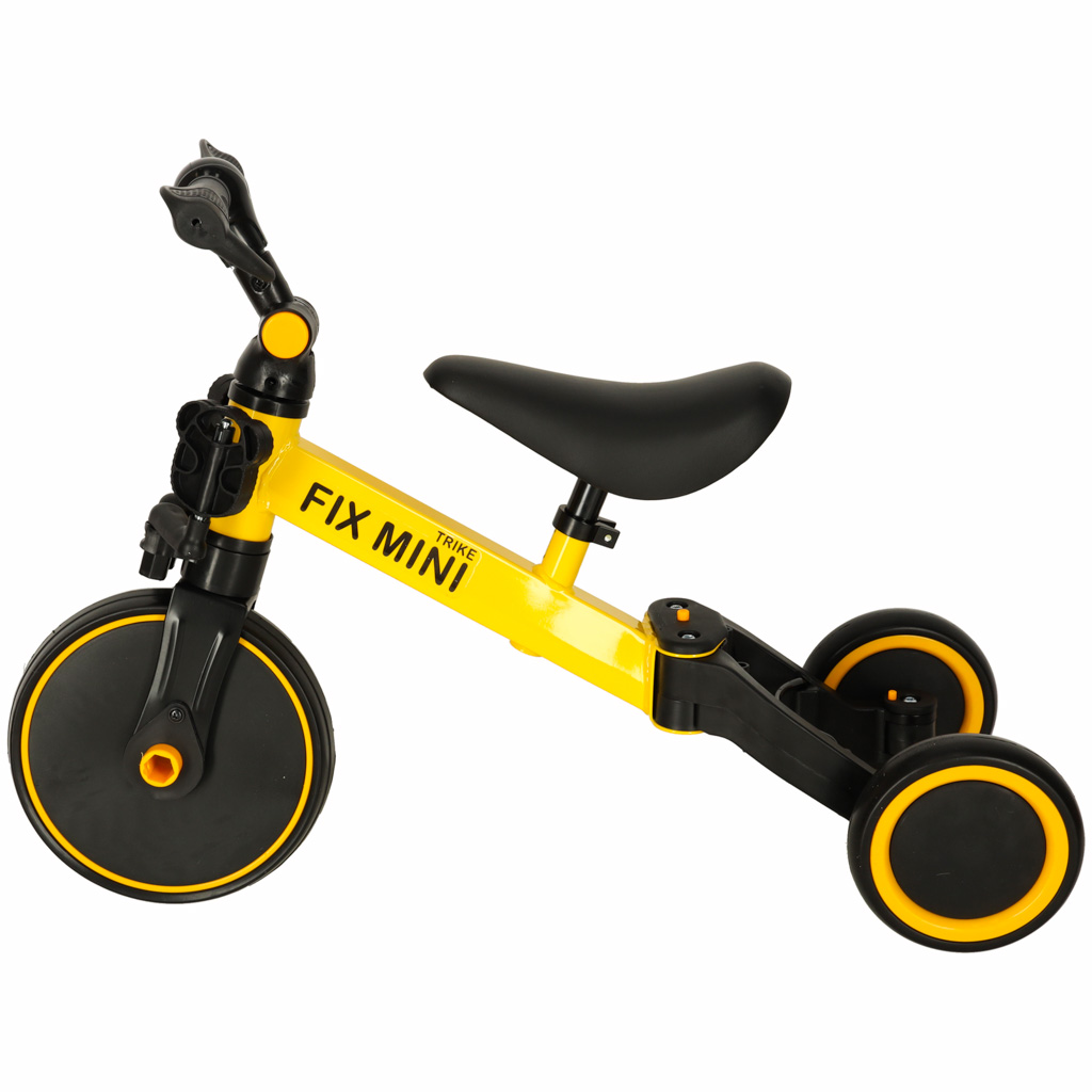 Trojkolka Fix Mini bežecká trojkolka 3v1 s pedálmi žltá