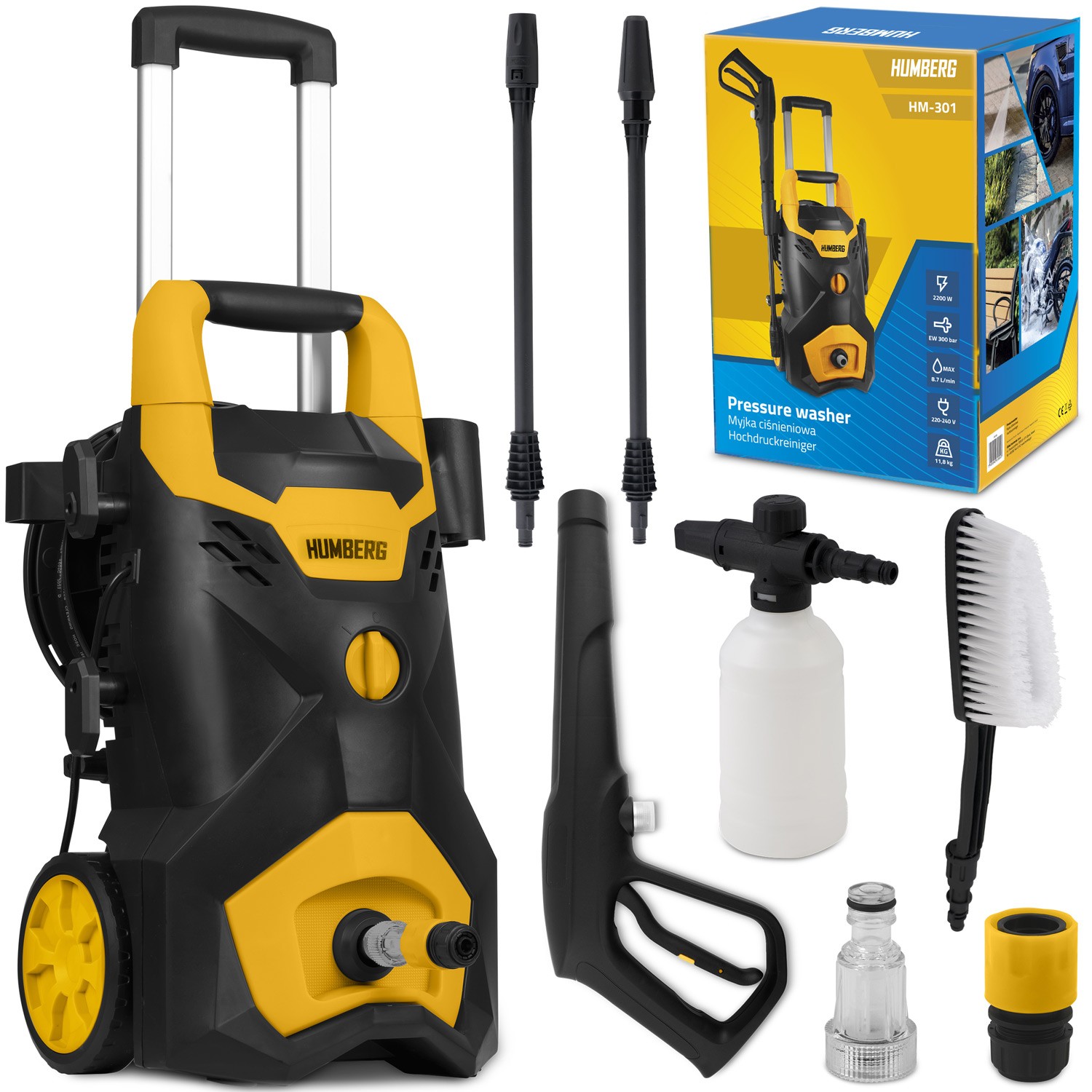 Vysokotlakový čistič 2200W Humberg HM-301