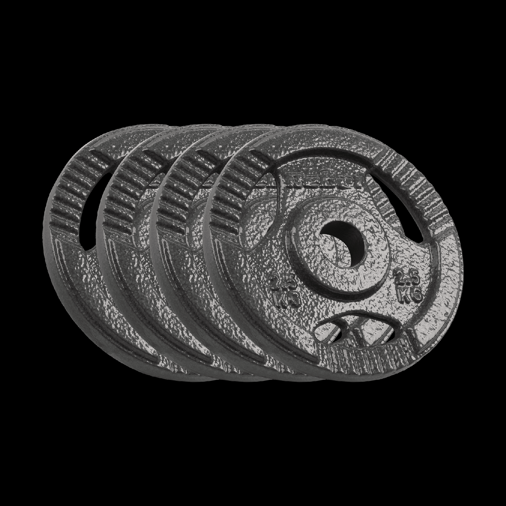 Liatinové kotúče na činku s úchytmi 4 x 2,5 kg 31 mm Rebel Active L-RBA-2133