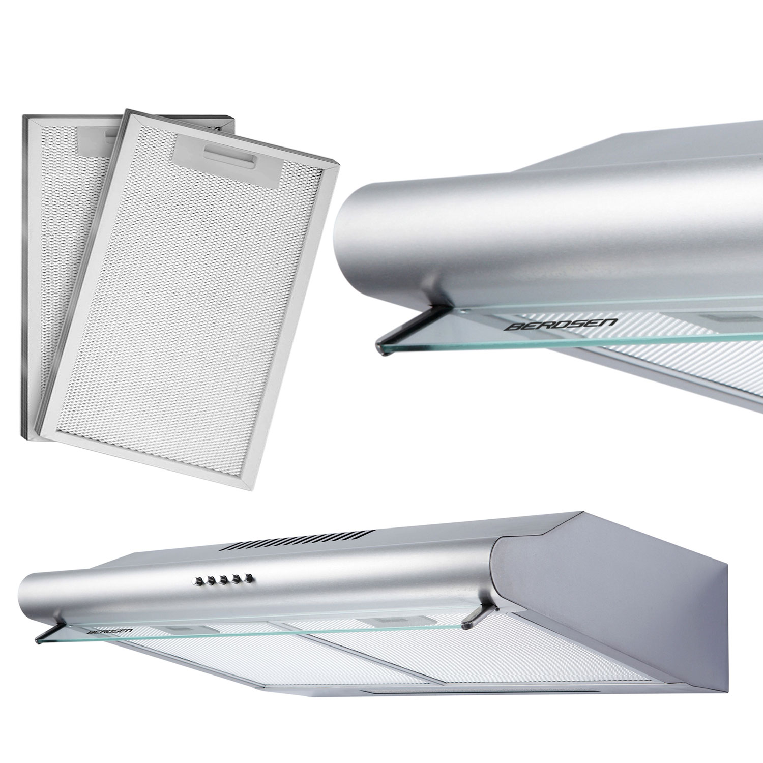Podskrinkový digestor - odsávač 50 cm Berdsen BE-10-A INOX
