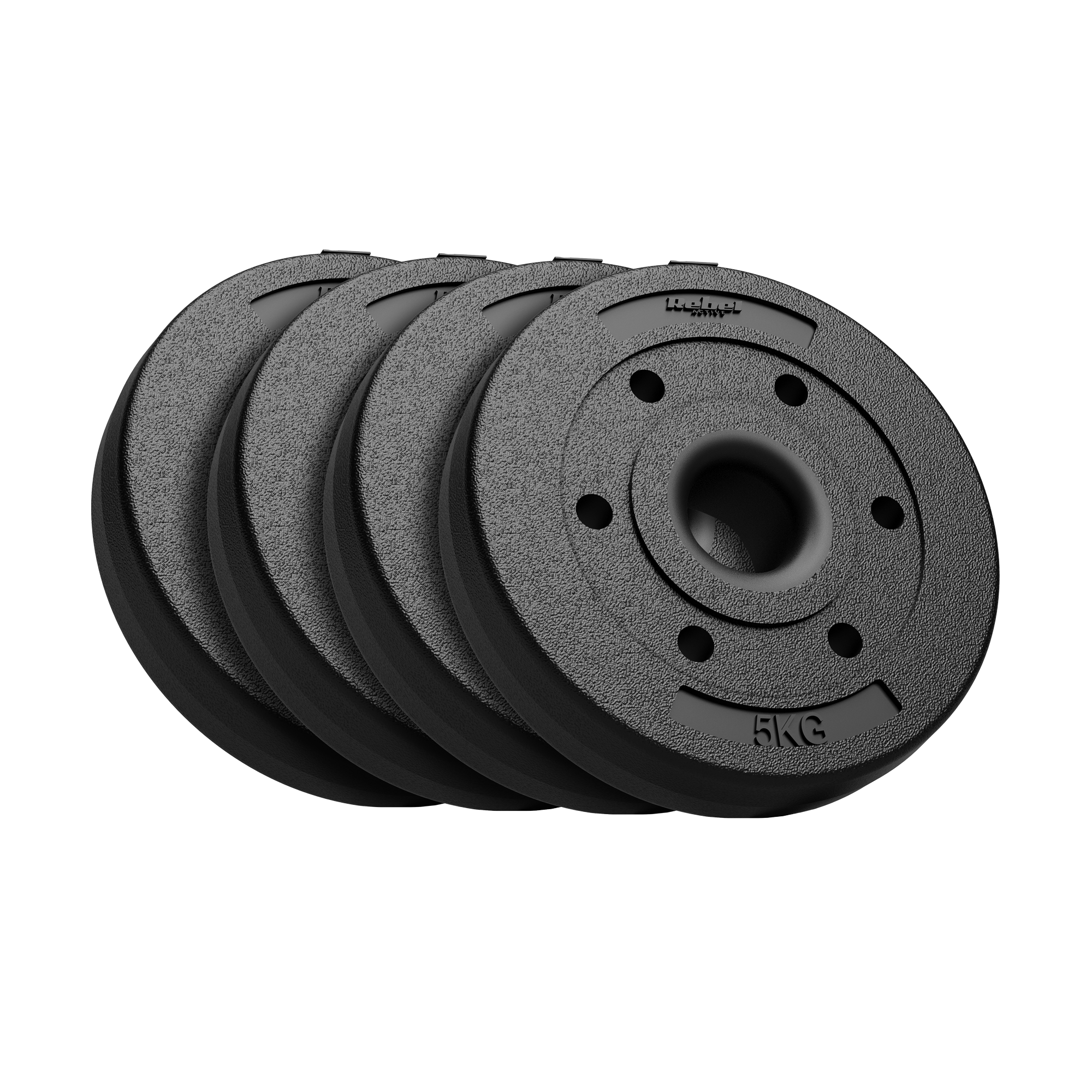 Rebel Kotúče na činky 4x 5kg, primer 51mm 2138